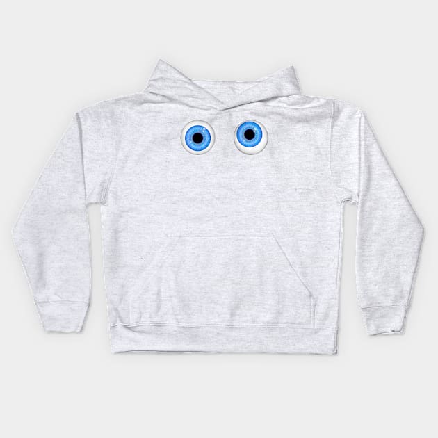 My eyes are up here - Blue Kids Hoodie by Vivid Chaos